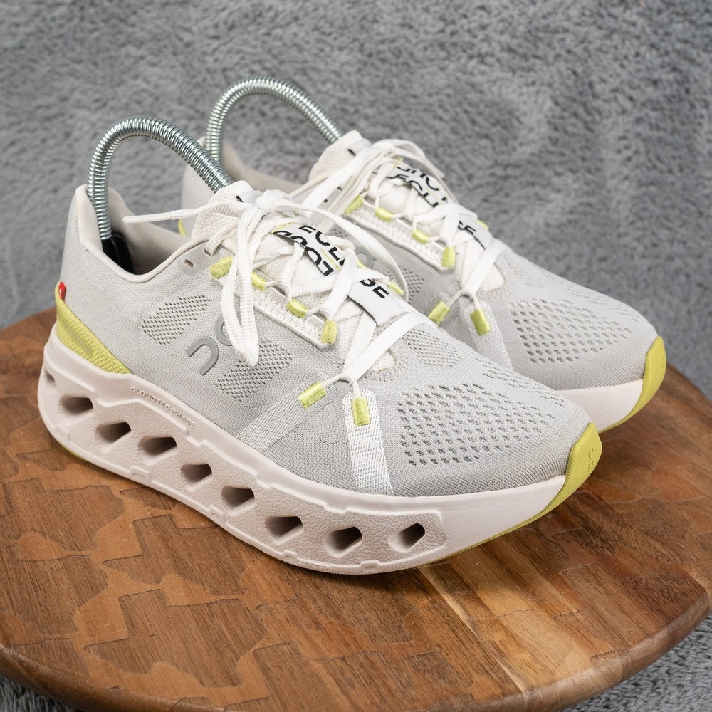 ON Running Brand Cloud Cloudsurfer White/Yellow Women's 6.5 Running Shoes 2024